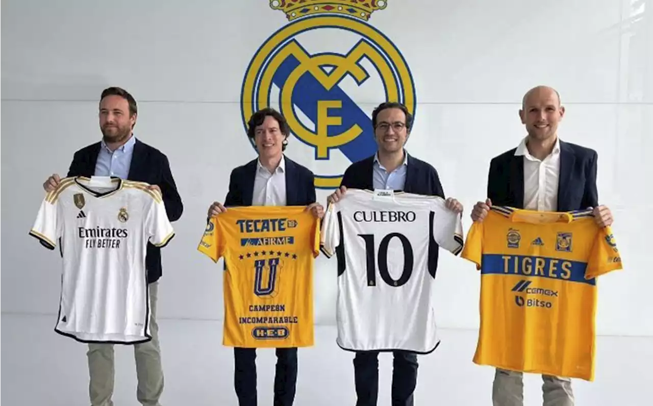 Directiva de Tigres visita al Real Madrid para reunión