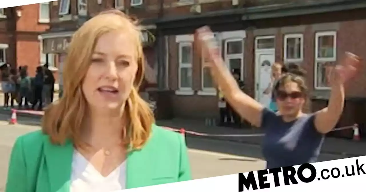 Fury as woman intrudes Sky News report on Nottingham attacks to wave at camera