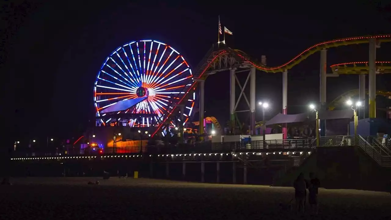 A sizable and sparkly Flag Day salute will shimmer in Santa Monica