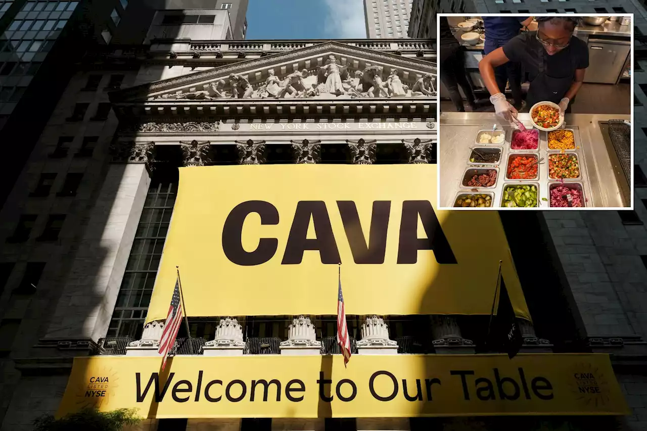 Cava restaurant chain soars in stock market debut, hits $4.7B valuation