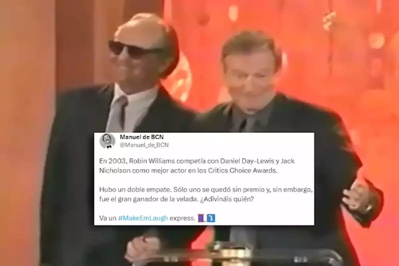 Robin Williams en estado puro: los tuiteros recuperan la actuación del actor que salvó una gala de premios