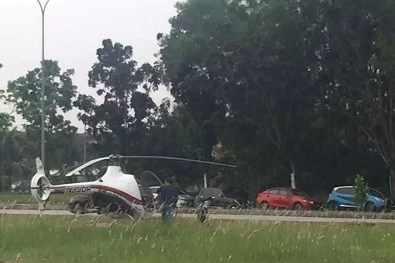 Malaysian student seen going to school in helicopter