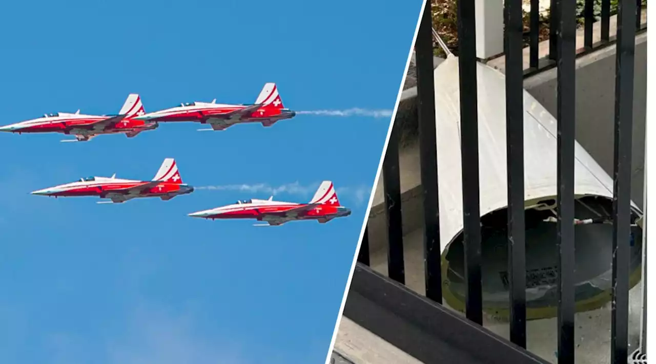 Jets der Patrouille Suisse touchieren sich über Baar