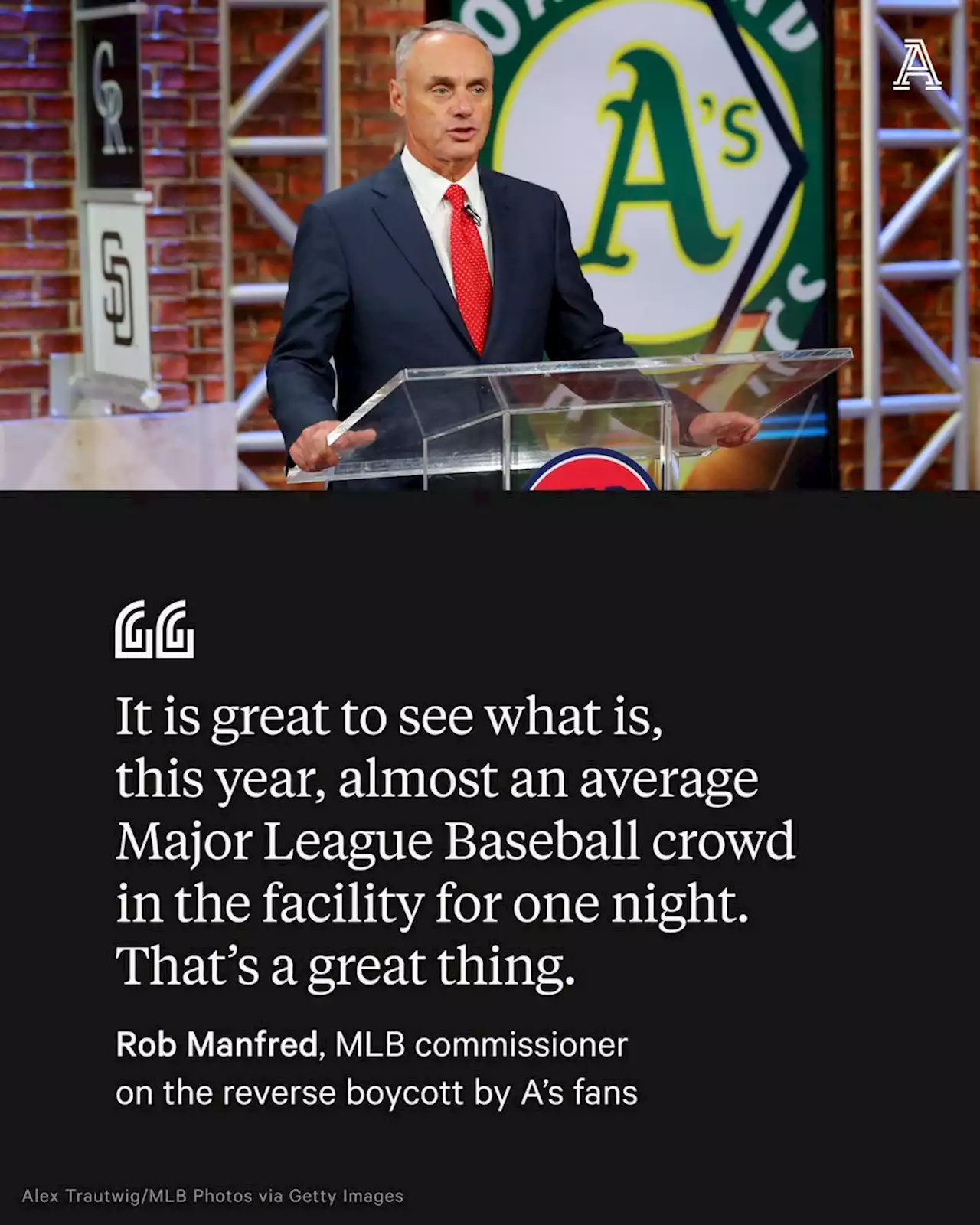 Rob Manfred talks A's potential move to Vegas