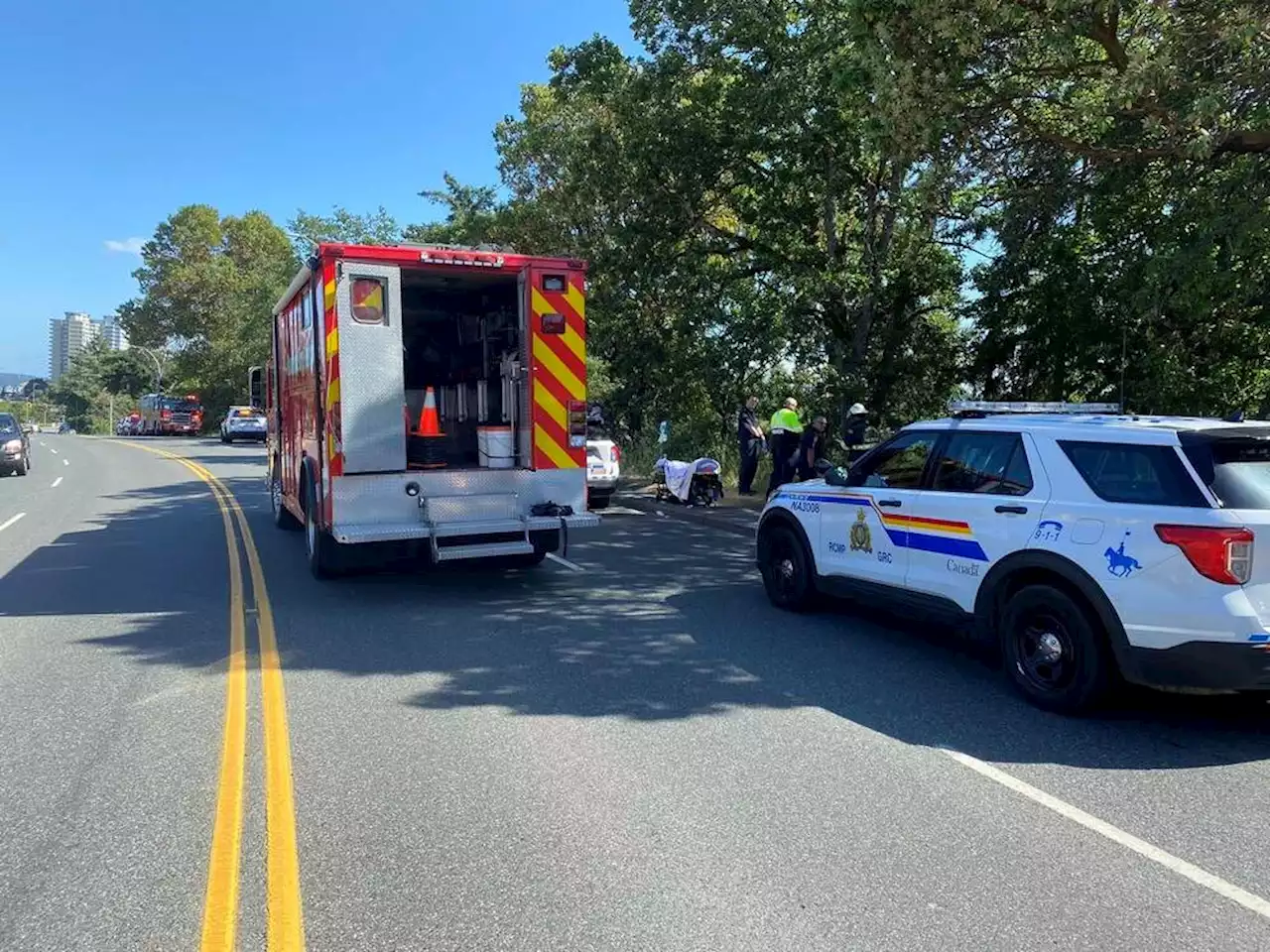 Two men in custody after man injured in shooting at Nanaimo homeless camp