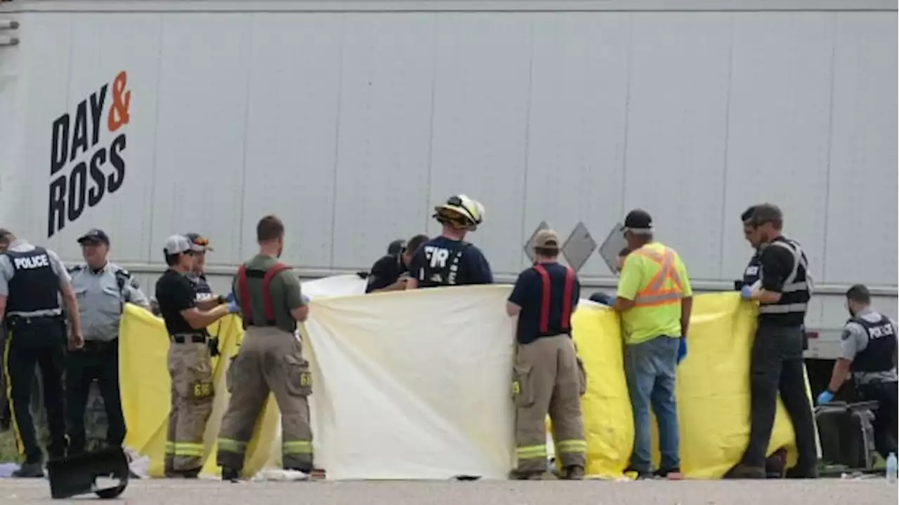 10 people still in hospital after southwestern Manitoba crash between semi, bus: health officials | CBC News