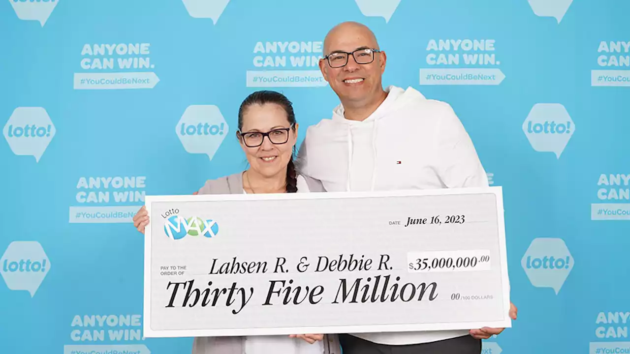 Local couple claims $35-million Lotto Max Jackpot