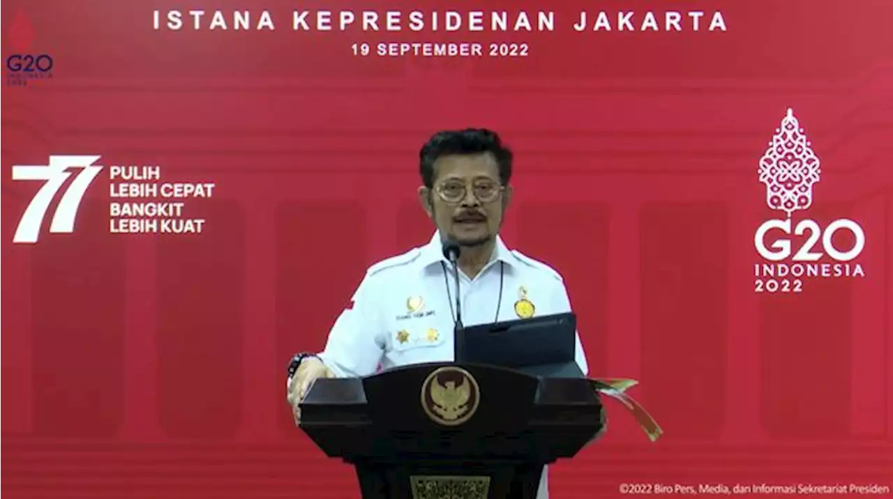 Mentan Syahrul Yasin Limpo Tak Hadir ke KPK Hari Ini