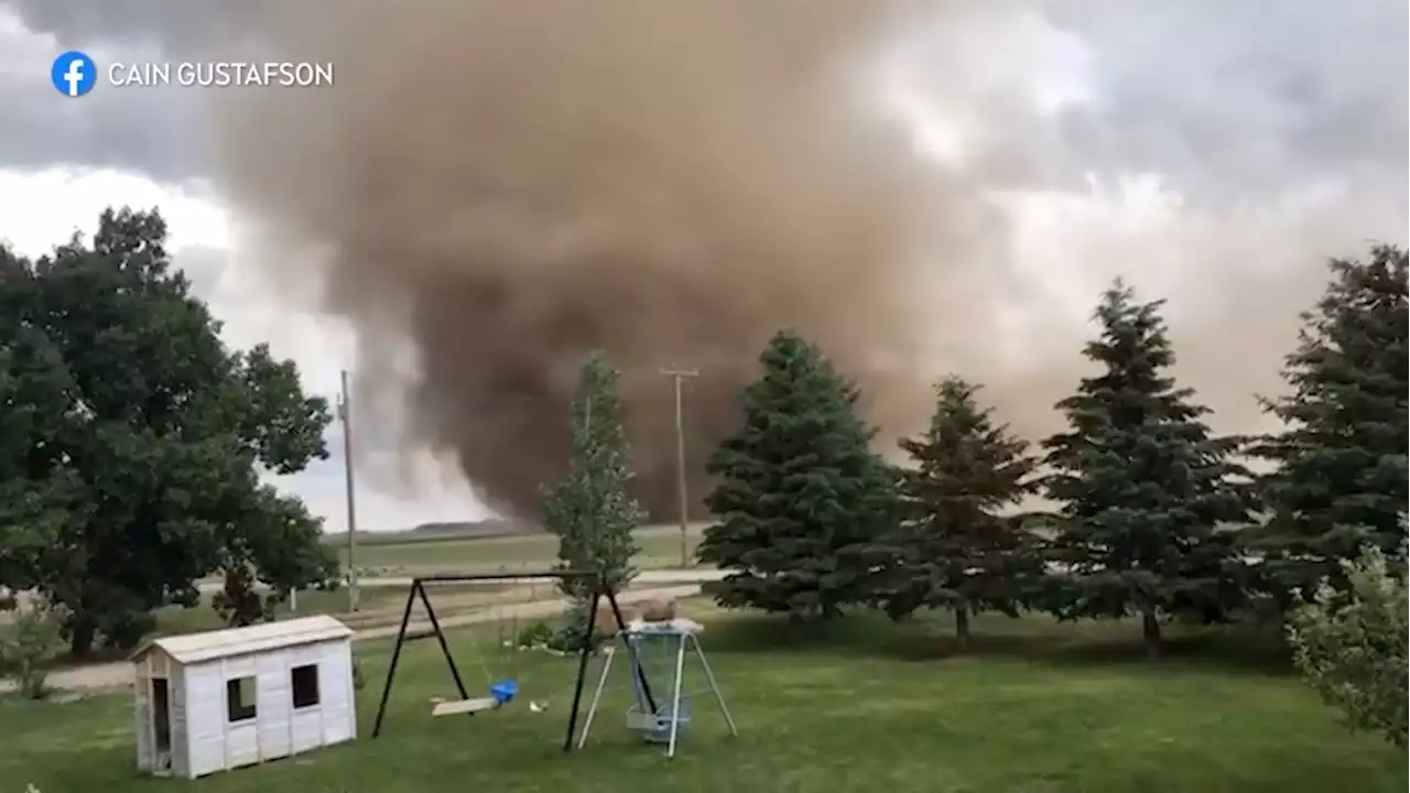 Environment and Climate Change Canada believes at least five tornadoes hit southern Alberta Wednesday