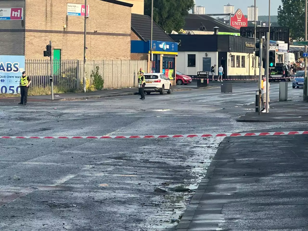 Police guard key route in Glasgow’s Southside