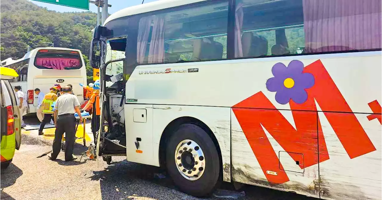 홍천서 수학여행 버스 등 8중 추돌 사고…30명 부상 추정 | 중앙일보