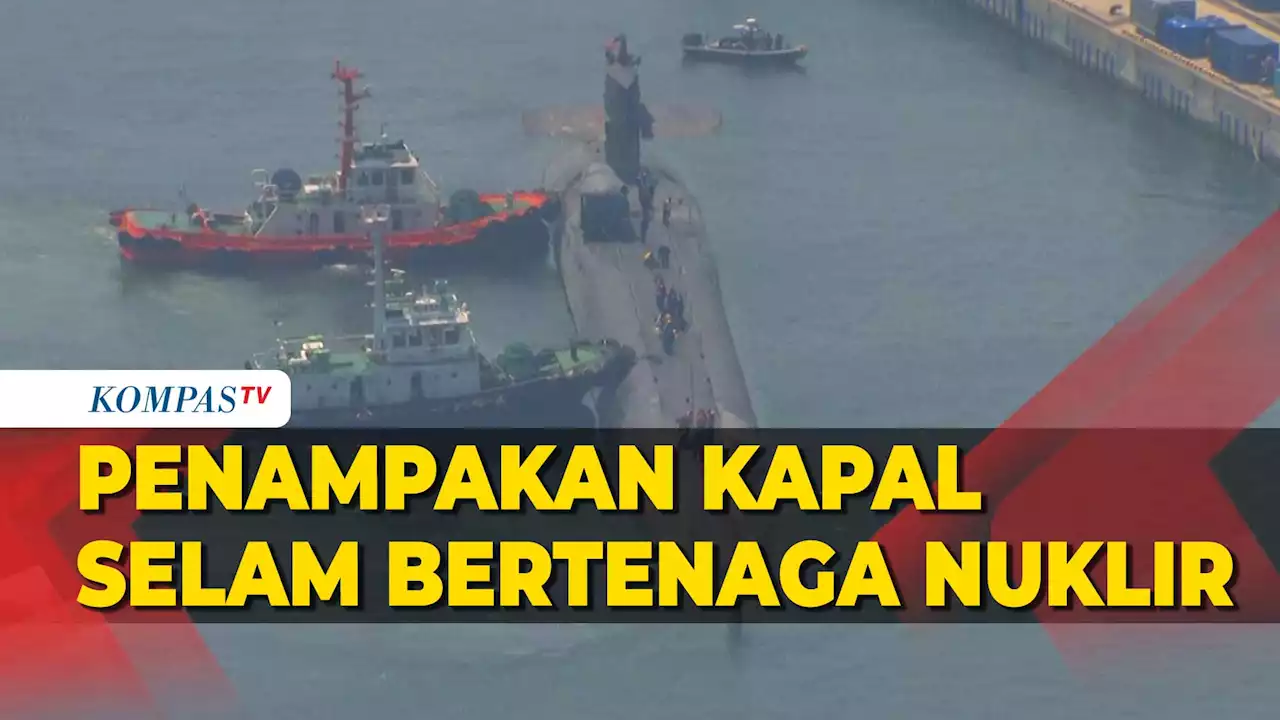 Penampakan Kapal Selam Bertenaga Nuklir Milik AS Tiba di Korea Selatan