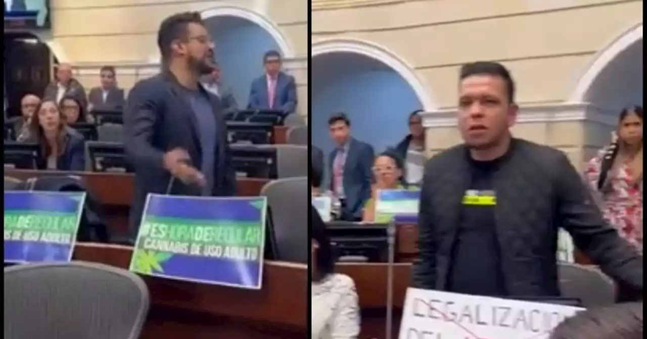 #Video Congresistas casi se van a los golpes en pleno debate sobre legalización de la marihuana