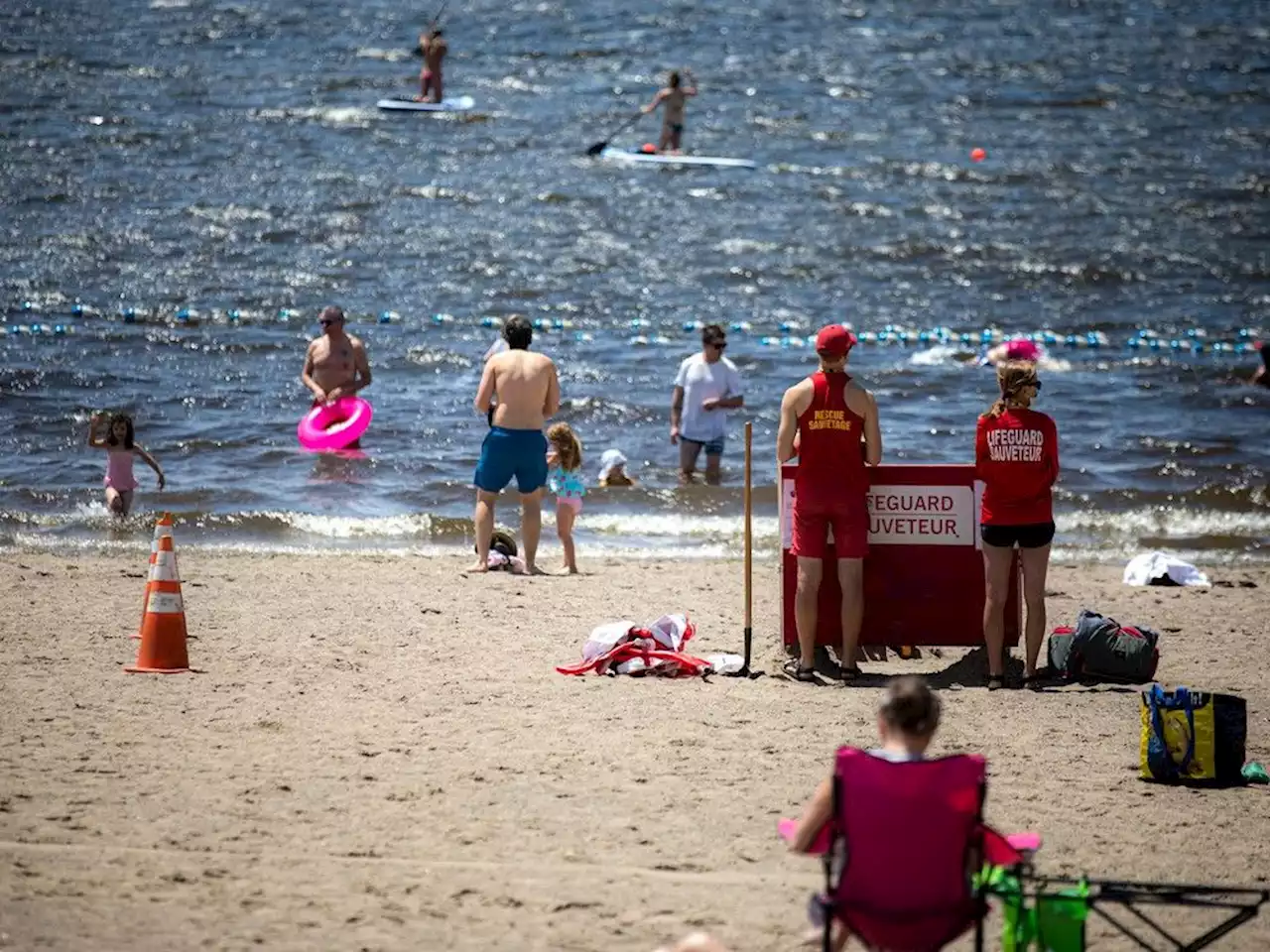 Beaches open on both sides of the river this weekend