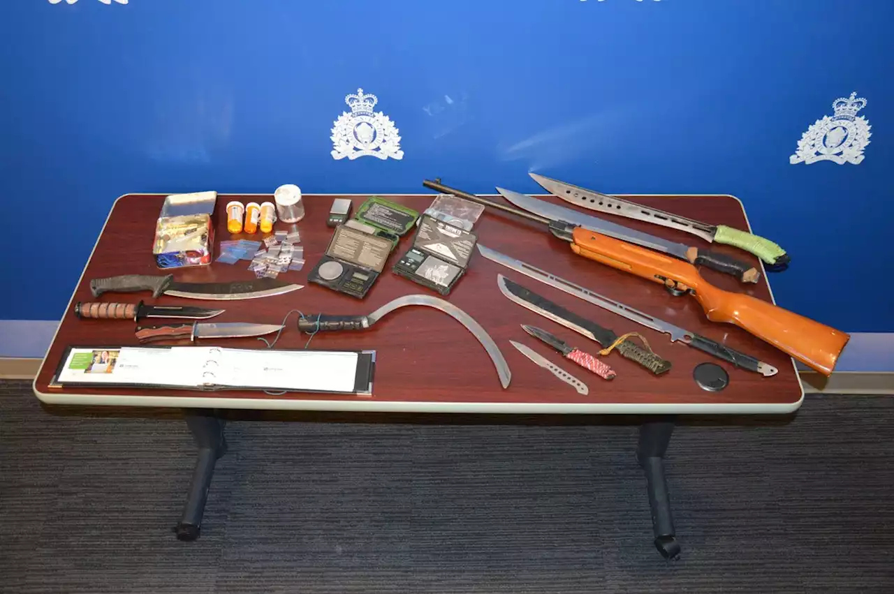 Weapons, drugs seized from downtown Prince George encampment