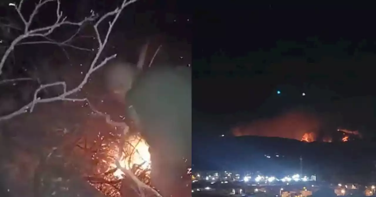 VIDEO: Voraz incendio consume sector de Mondoñedo: Aún no ha sido controlado totalmente por fuertes vientos