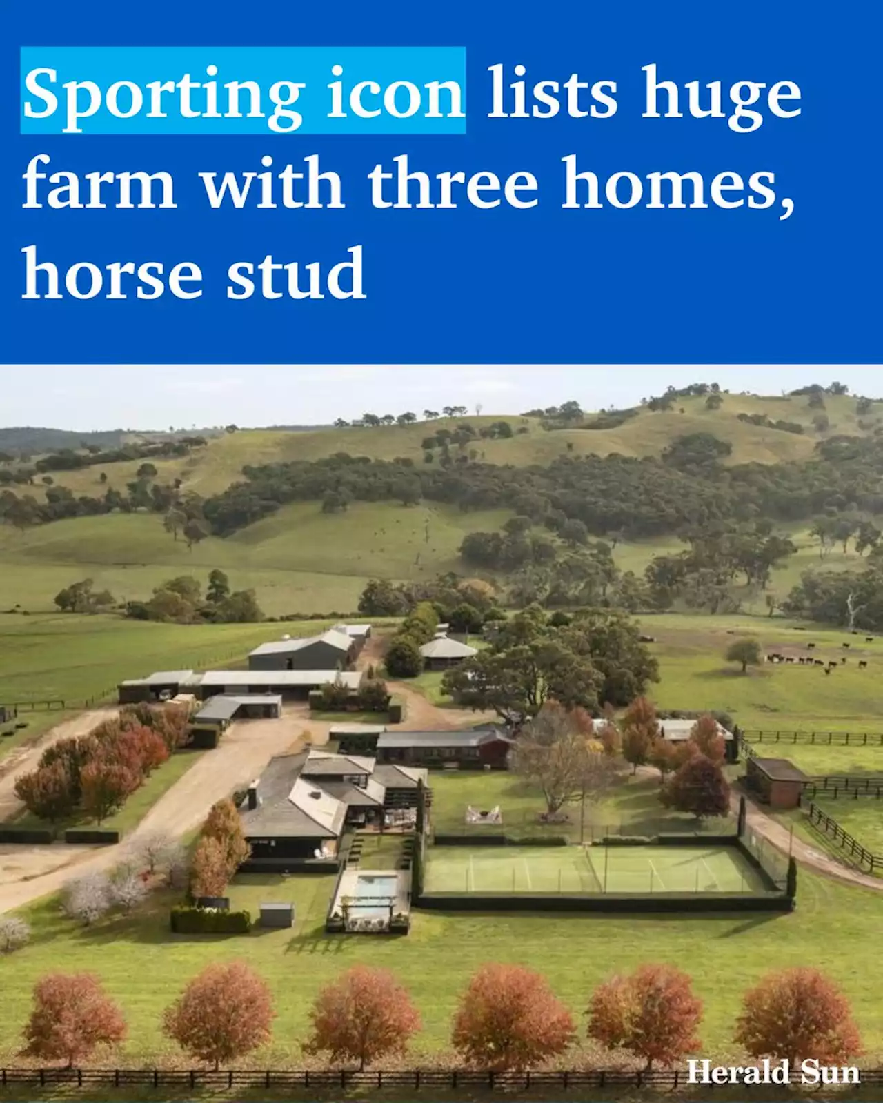 Aussie sporting identity Simon O’Donnell lists long-time farm with horse stud, tennis court and pool - realestate.com.au