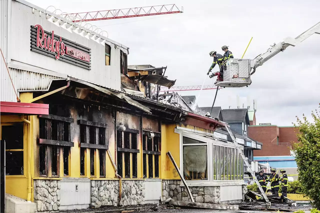 Fire guts Ricky's All Day Grill on Douglas Street