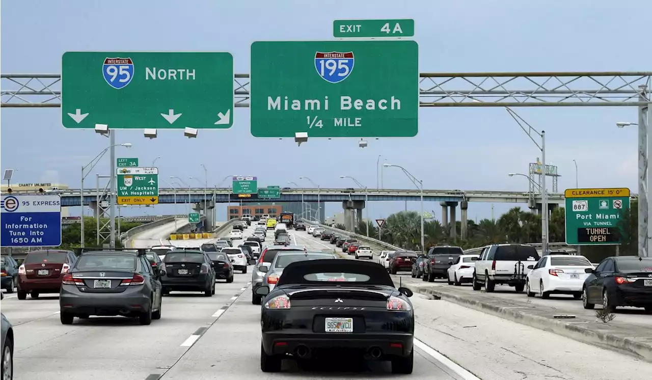 Driver dead and nine injured after eight car pileup on I-95 near Miami