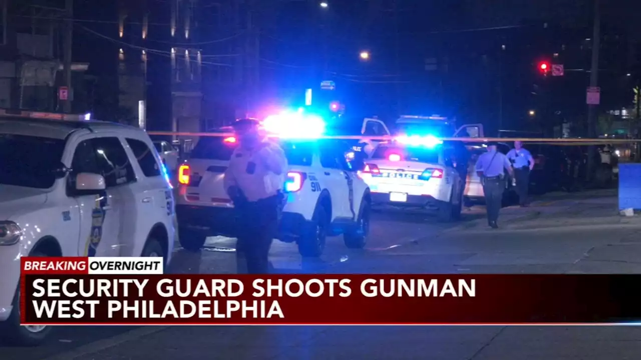 Police: Security guard shoots gunman in West Philadelphia