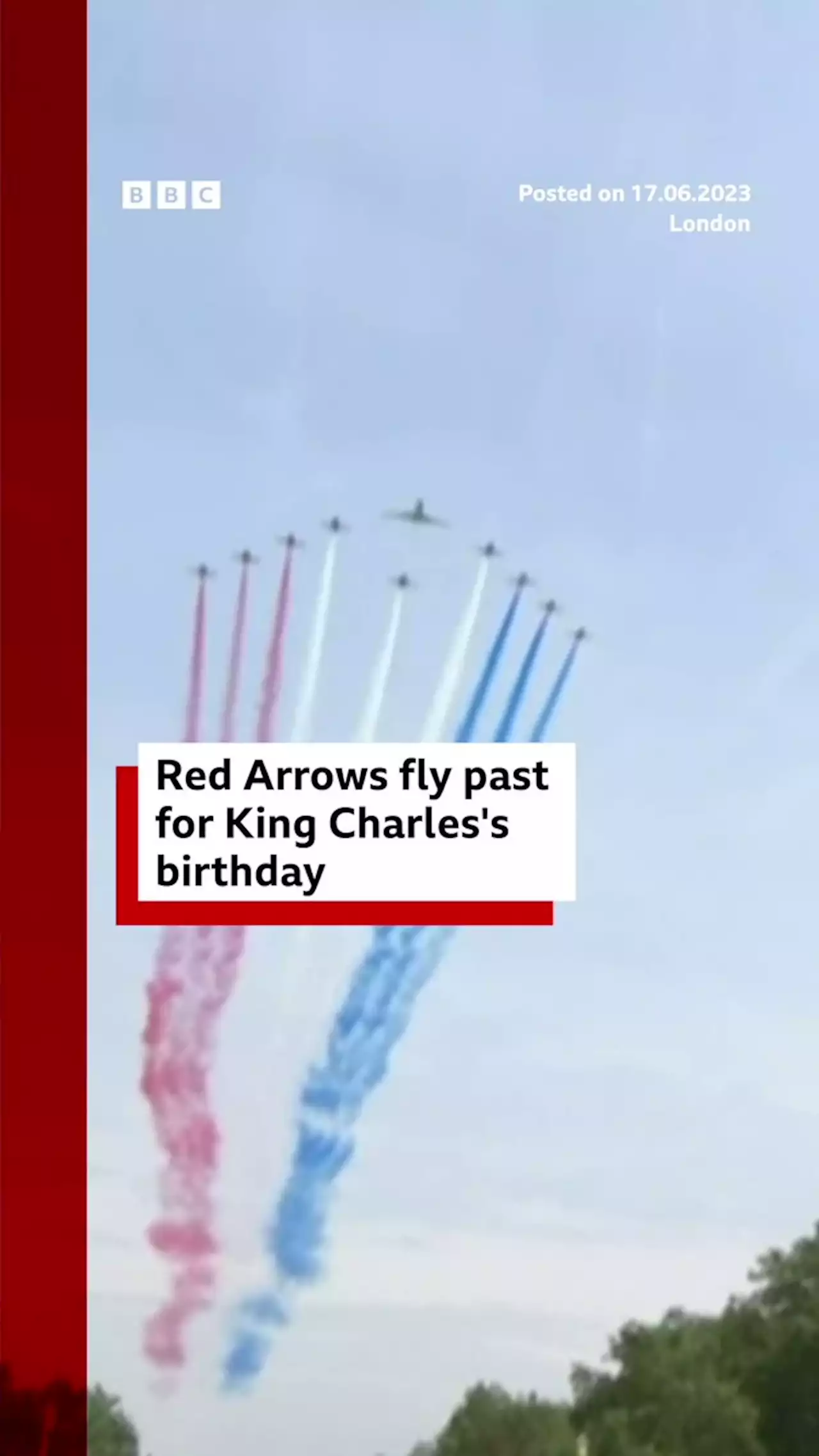 King rides on horseback in first Trooping the Colour as monarch