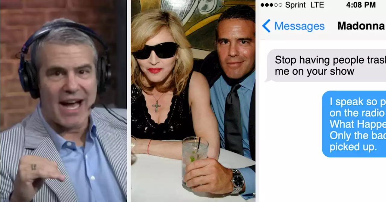 Andy Cohen Shared The Awkward Text Exchange He Had With Madonna, Who Kinda Told Him Off