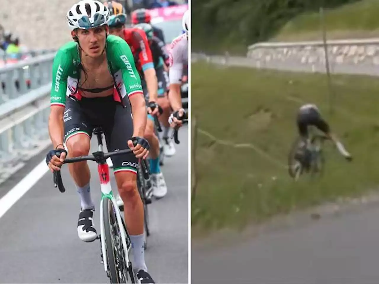 Paura per Zana: cade in un dirupo al Giro di Slovenia. «Volevo dedicare la vittoria a Mader»