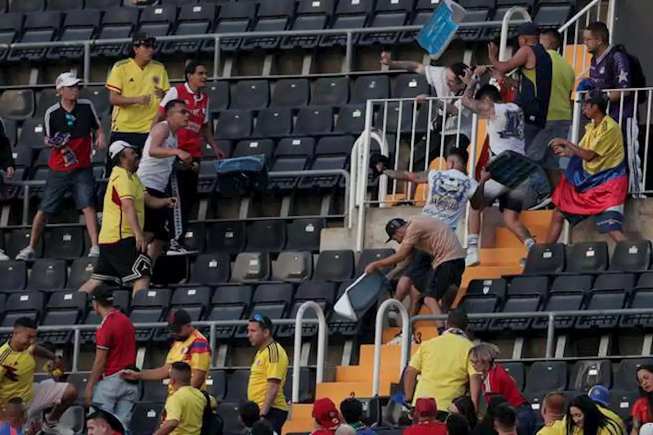 Video: pelea entre hinchas colombianos en la previa del amistoso contra Irak