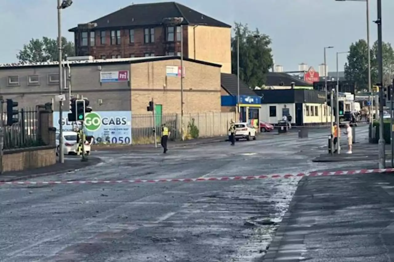 Update issued after police lockdown major Glasgow road