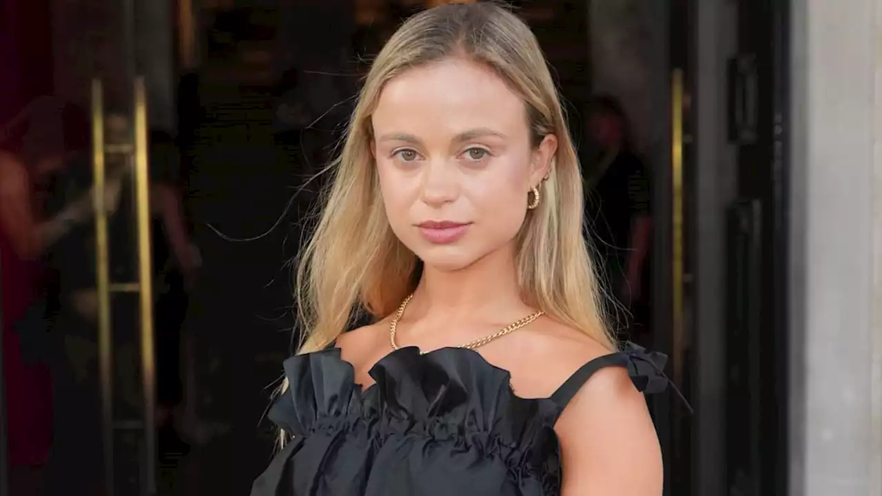 Lady Amelia Windsor dazzles in satin sweetheart mini dress with unique detail