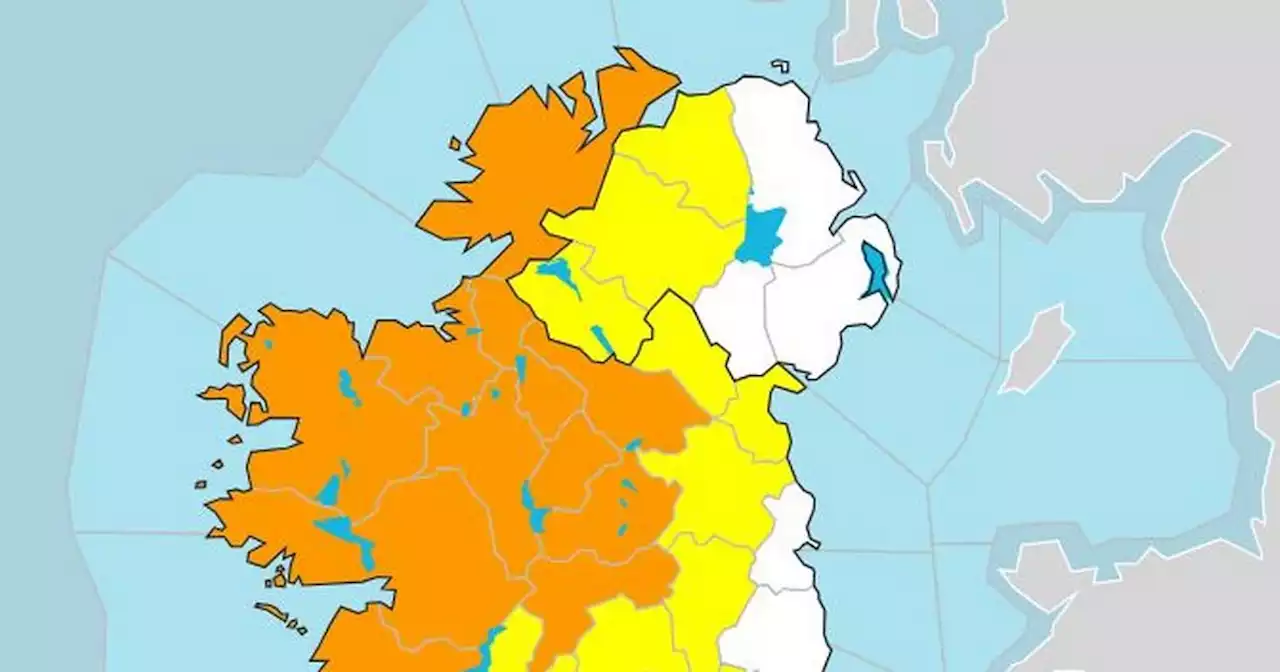 Met Eireann issues new Status Orange thunderstorm alert for 11 counties
