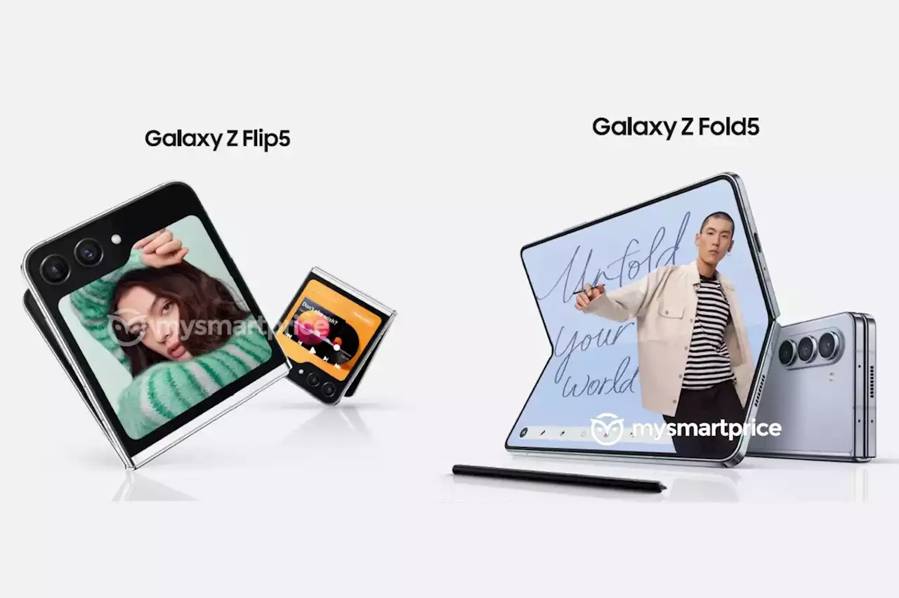 Samsung Galaxy Z Fold5 et Z Flip5 : des images officielles confirment leur design