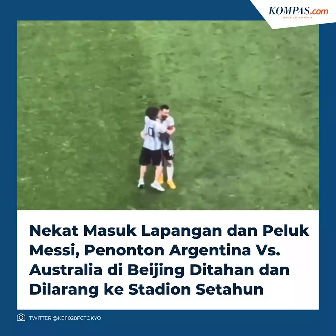 Sanksi China kepada Fan yang Nekat Masuk Lapangan dan Peluk Messi