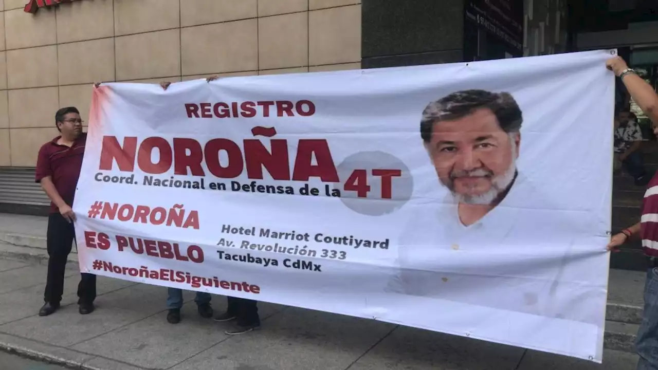 Arriba Gerardo Fernández Noroña a hotel donde hará su registro