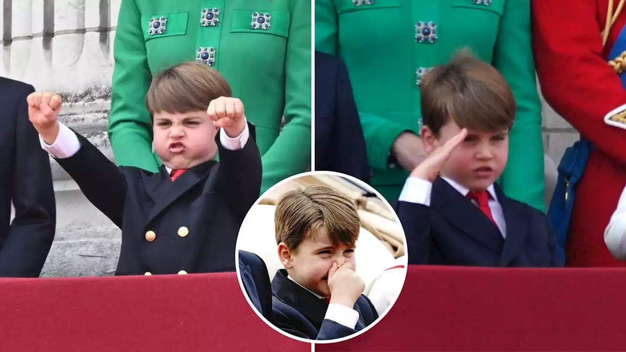 Cheeky Prince Louis steals the show again on Buckingham Palace balcony for King's birthday flypast