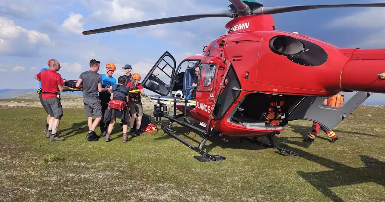 Paraglider airlifted to hospital after spiralling out of control