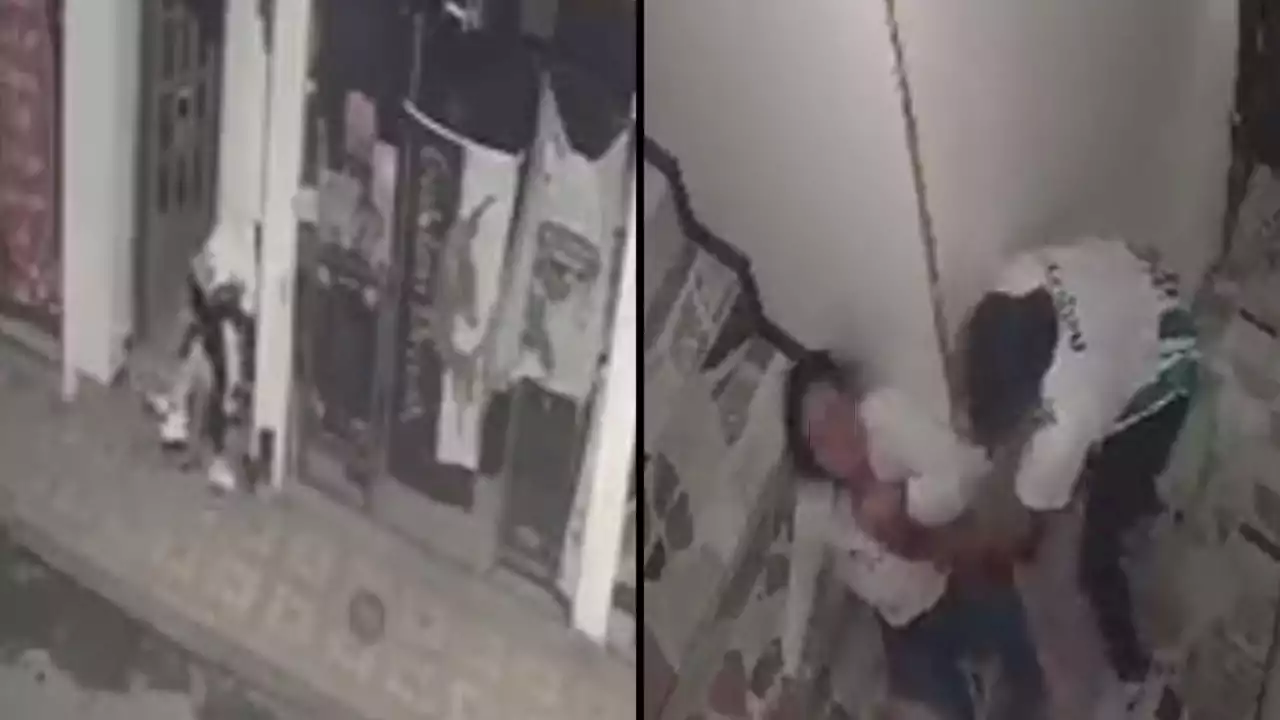 [VIDEO] ‘La arrastró por las escaleras’: un hombre es captado agrediendo a su pareja sentimental en Chiquinquirá