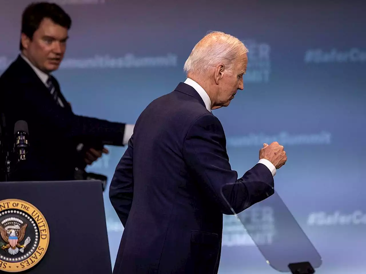 Joe Biden baffles audience by ending his speech with ‘God save the Queen’