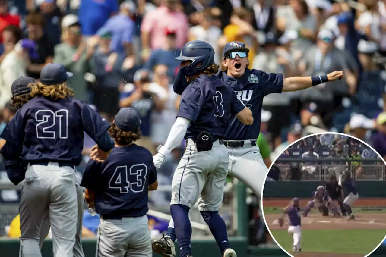 Oral Roberts stuns TCU with 9th-inning rally in College World Series