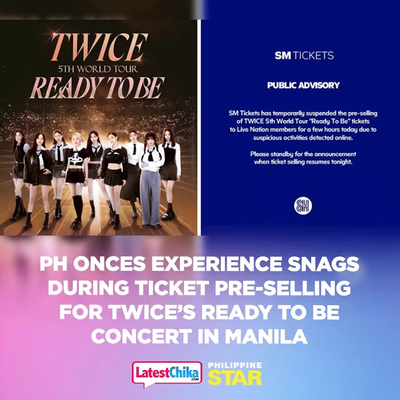 PH ONCEs experience snags during ticket pre-selling for TWICE’s Ready To Be concert in Manila - Latest Chika