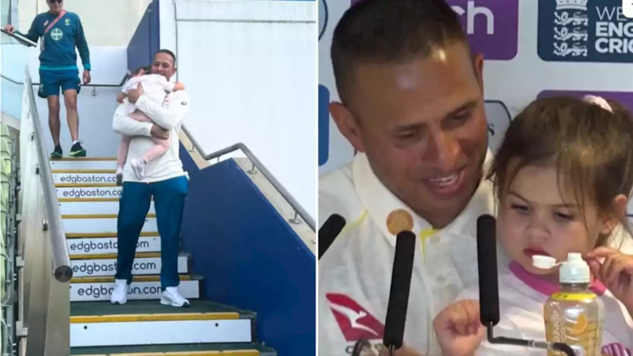 Ashes hero Usman Khawaja’s sweet moment with daughter on day of redemption