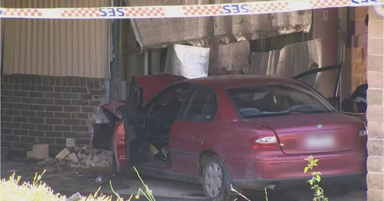 Man, 37, critical after crashing car into Melbourne school