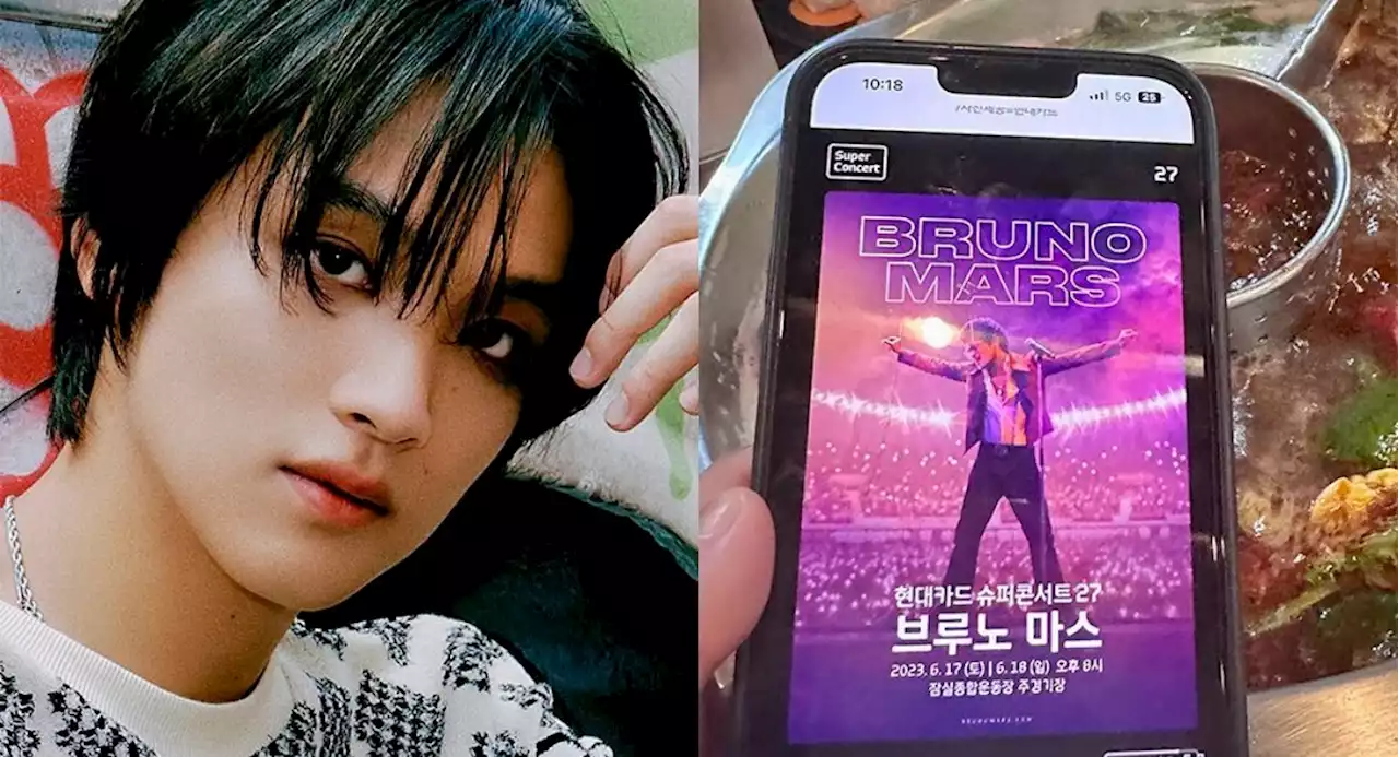 NCT's Haechan comically celebrates attending Bruno Mars' Seoul concert in a common K-pop fan style | allkpop