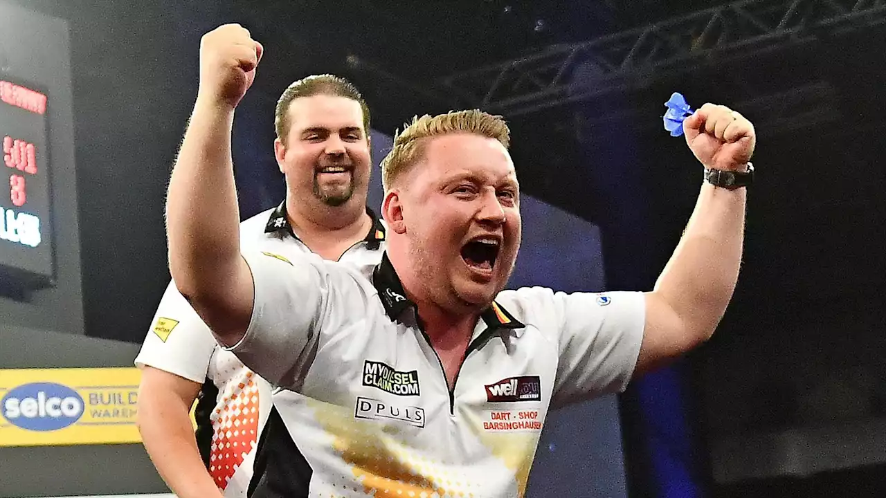 Darts Team-WM: Gabriel Clemens und Martin Schindler hauen England sensationell raus - Deutschland im Halbfinale