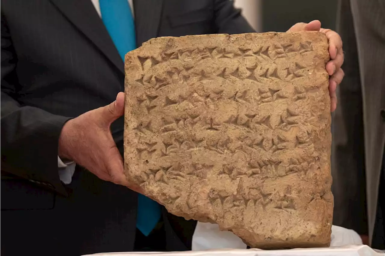 Iraq unveils ancient stone tablet returned by Italy