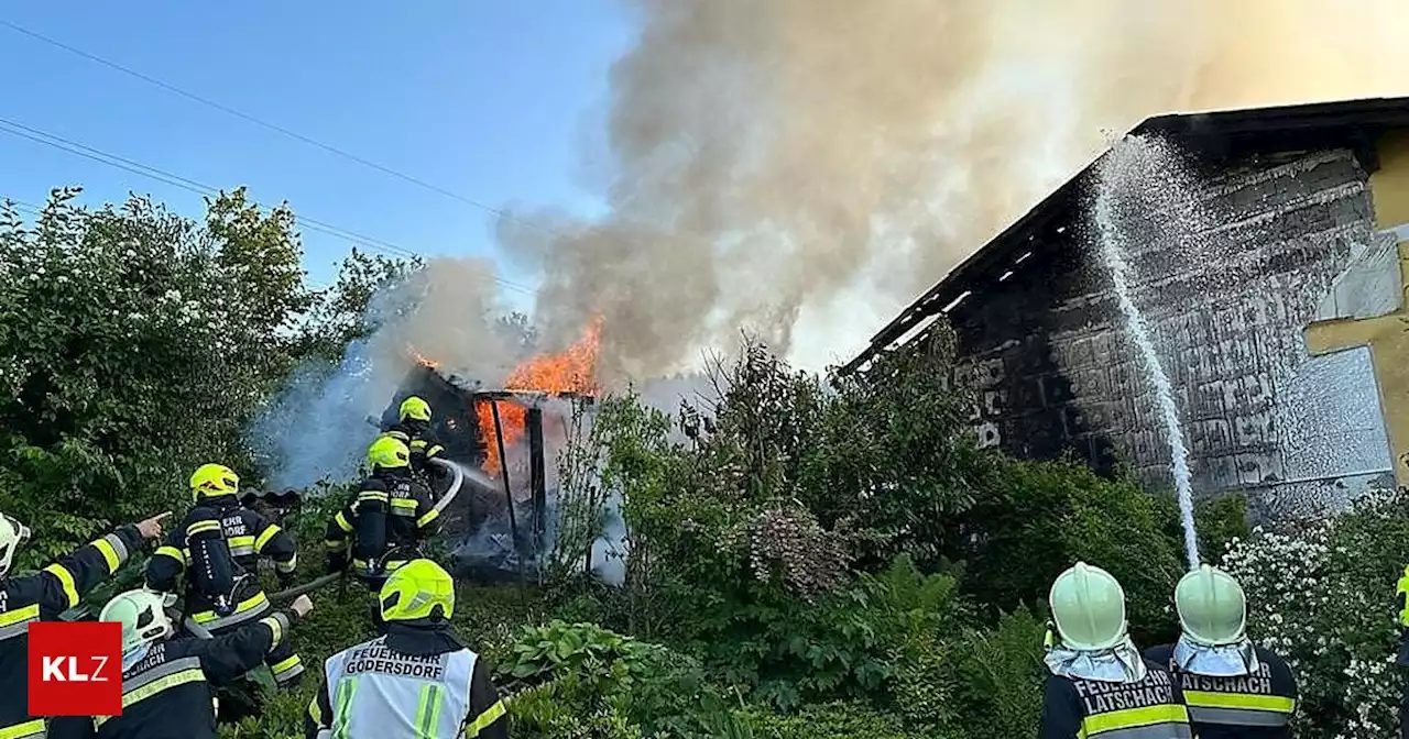 Großeinsatz am Faaker See - Gartenhäuser in Vollbrand: Zwei Personen ins Krankenhaus eingeliefert