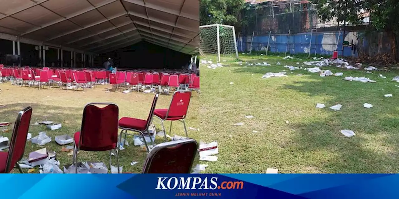 Sampah Berserakan usai Konsolidasi Kader Gerindra, Petugas Kebersihan: Kesadarannya Enggak Ada