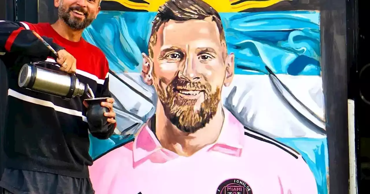 Un artista cordobés retrató a Lionel Messi con los colores del Inter y la obra viajará a Miami | Artes | La Voz del Interior