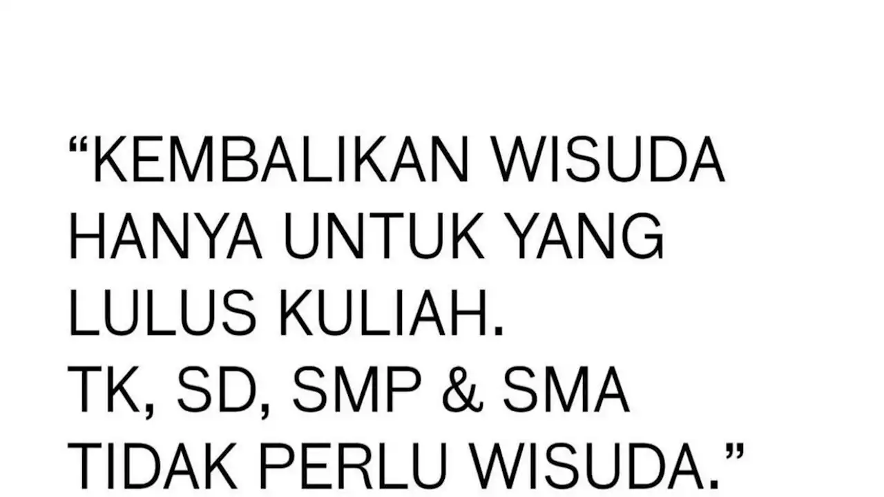 Curhat Ibu yang Menolak Keras Wisuda untuk Anak TK: Esensinya Enggak Ada