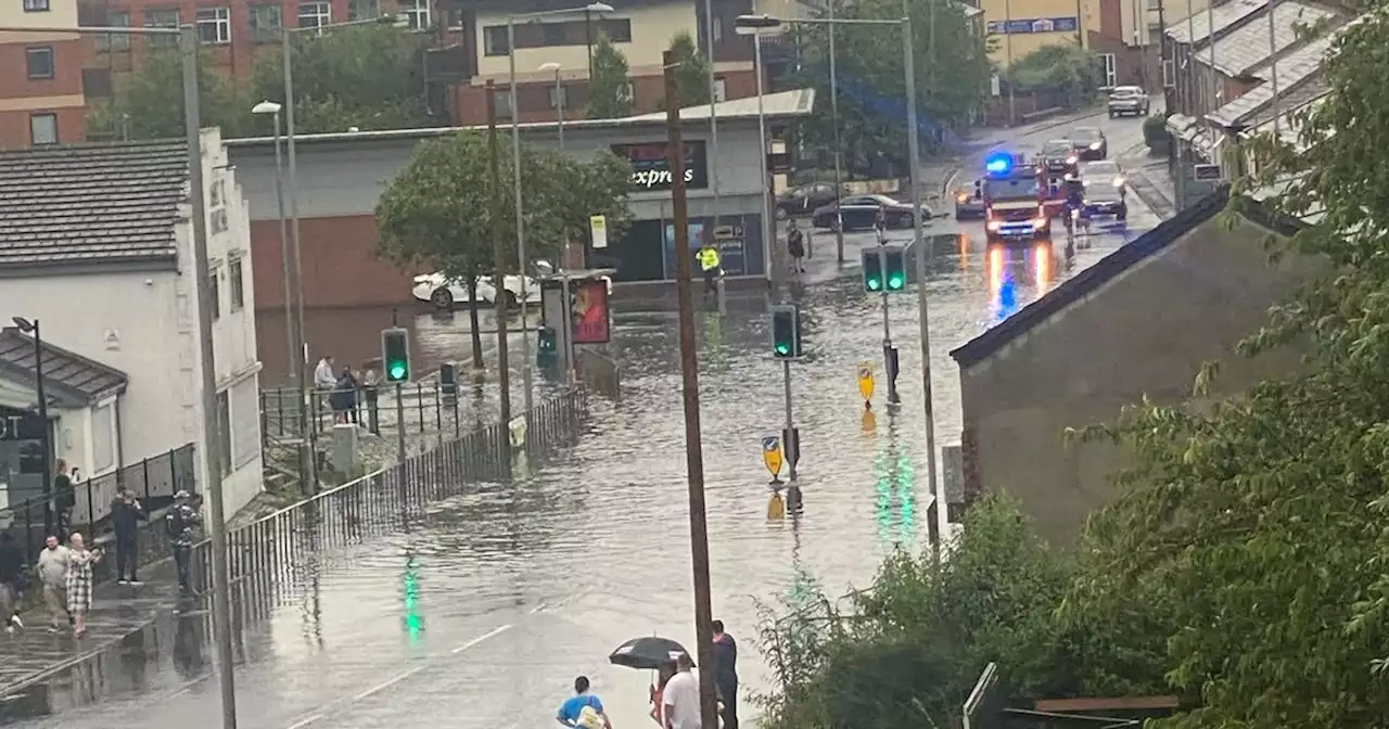 Elderly woman rescued from home after thunderstorm floods Water Street